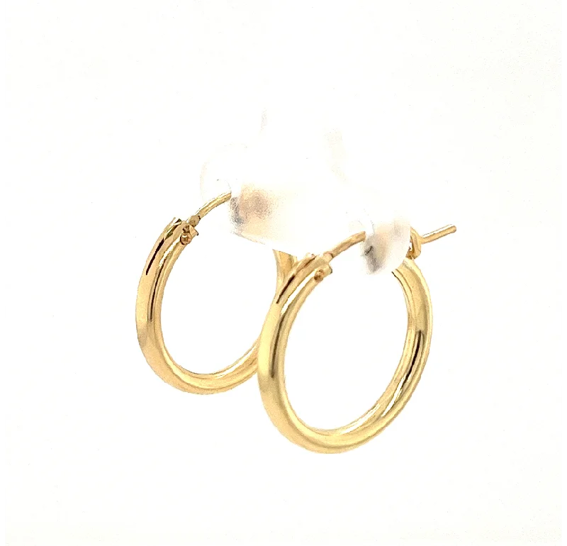 Ladies teardrop diamond earrings-18mm Hoop Earrings