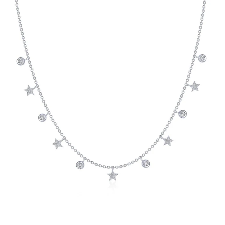 Ladies gold choker necklace-0.73 CTW Starfall Necklace