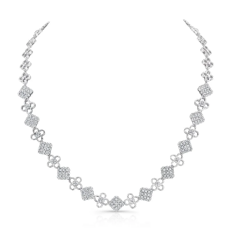 Ladies long chain necklace-Uneek Bouquet Collection Cluster Necklace