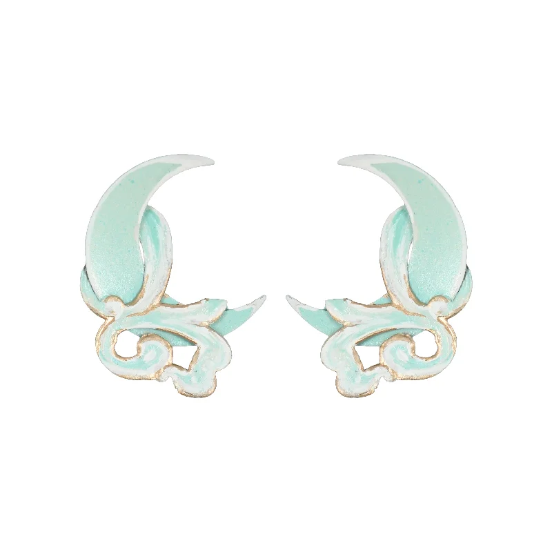 Ladies earrings for weddings-Mint Vesper Earrings