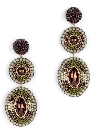 Ladies bold gold earrings-Danya Olive