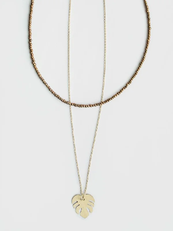 Ladies dainty necklace-Philo Necklace - Cocoa