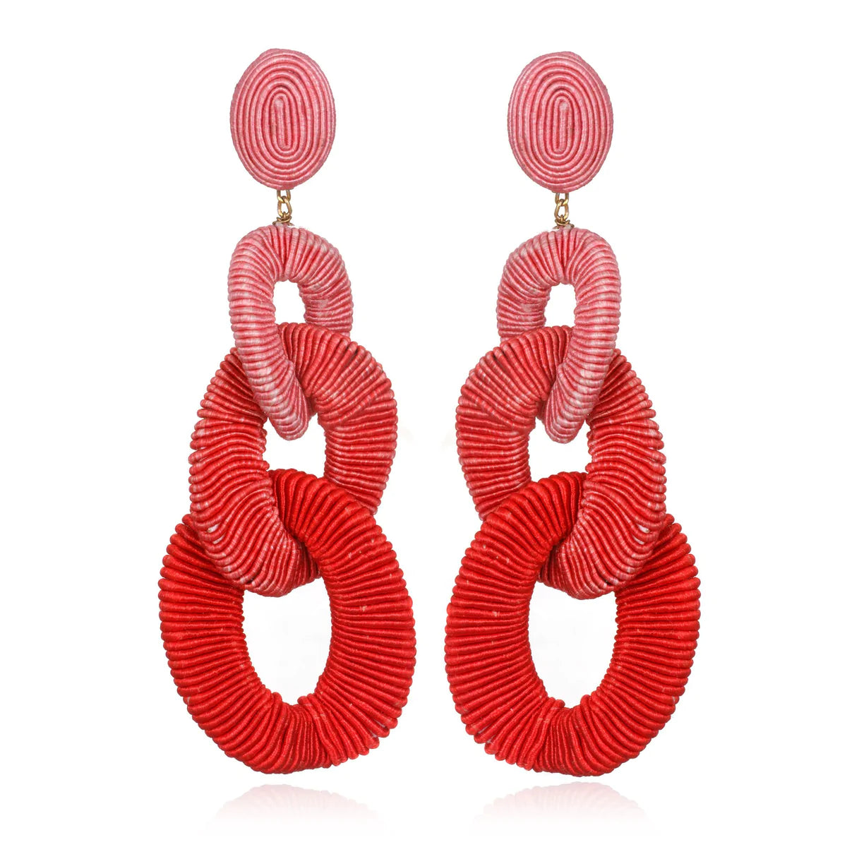 Ladies diamond stud earrings-Algiers Silk Curb Chain Drop Coral