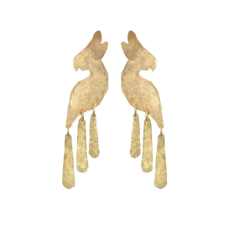 Ladies chic hoop earrings-Little Cockatoo Earrings