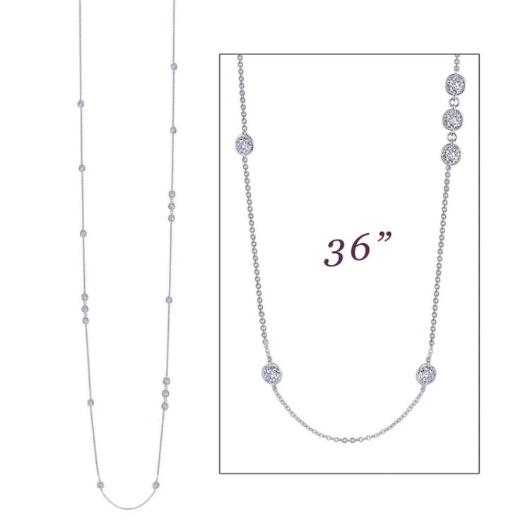 Ladies vintage necklace-6.48 CTW Station Necklace