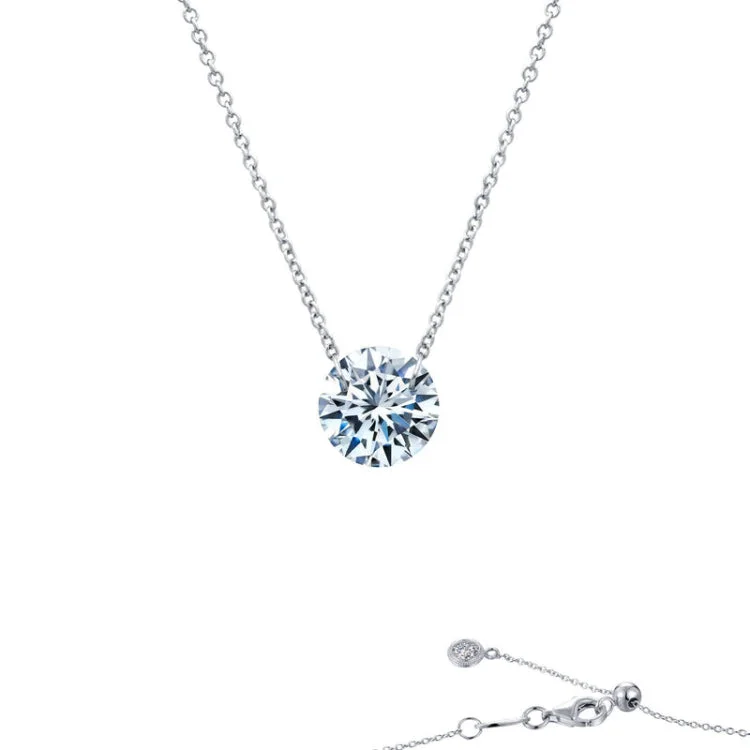 Ladies infinity necklace-Frameless Solitaire Necklace