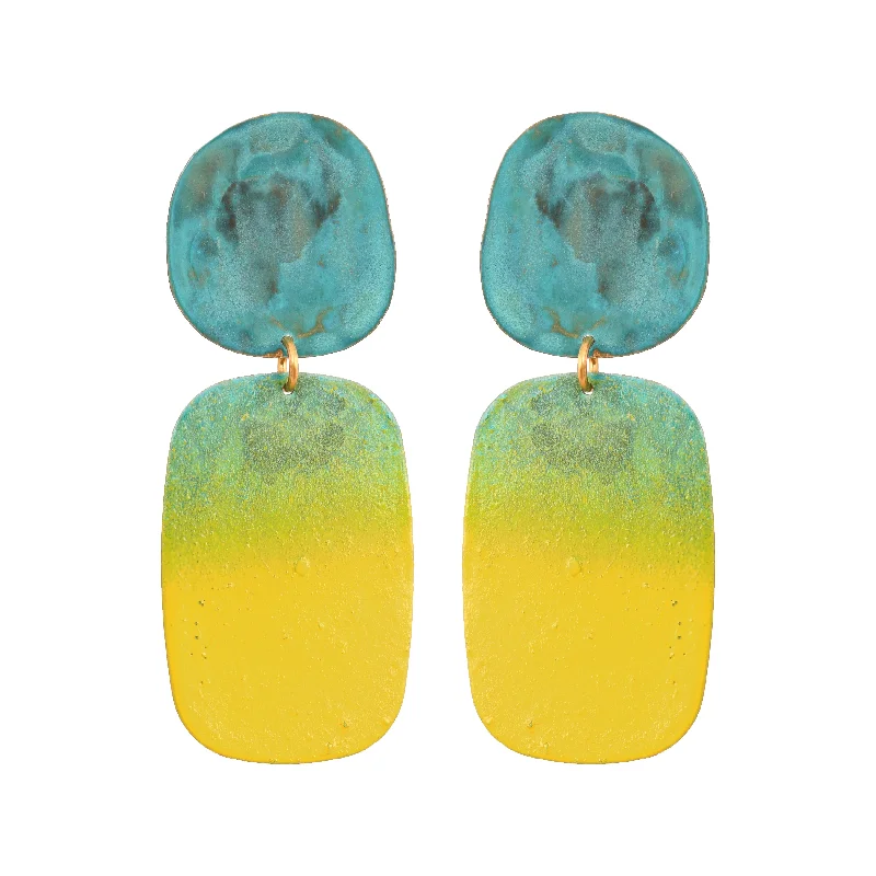 Ladies pearl drop earrings-Chartreuse Keke Earrings