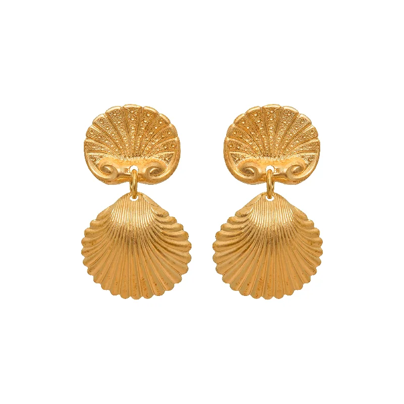 Ladies glamorous earrings-Coquille Earrings