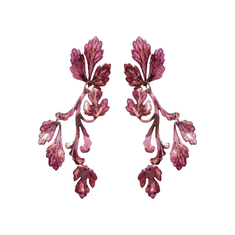 Ladies delicate earrings-Plum Pietrina Earrings