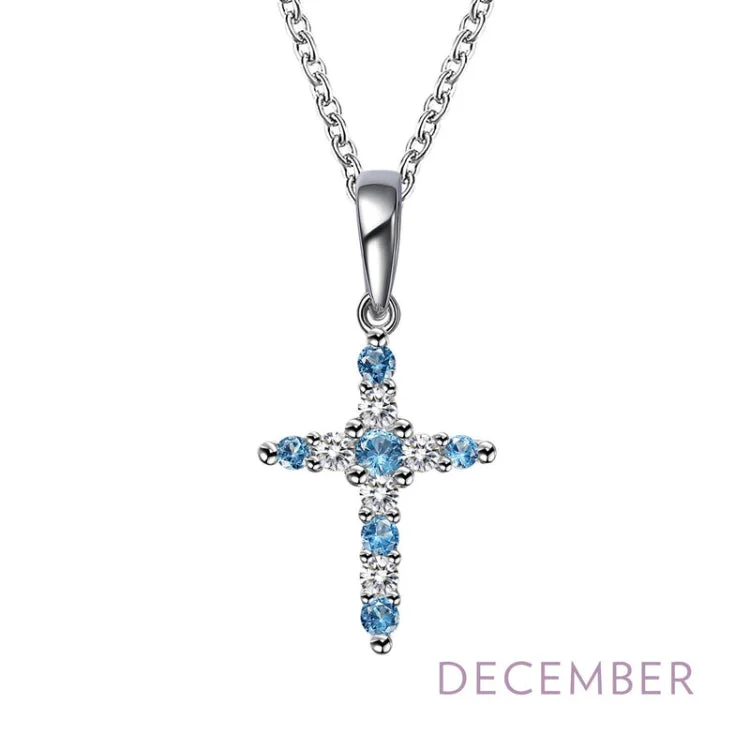 Ladies designer necklace-December Birthstone Necklace