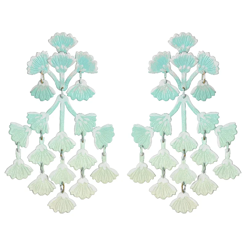 Ladies gemstone earrings-Mint Mimosa Earrings