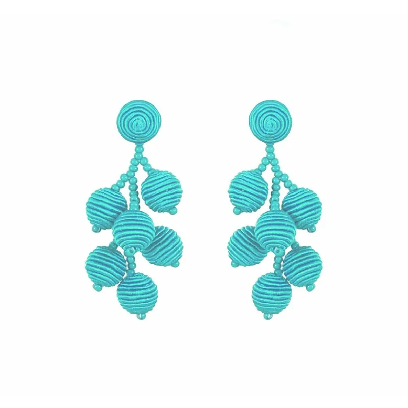 Ladies teardrop diamond earrings-Turquoise Mini Gumball