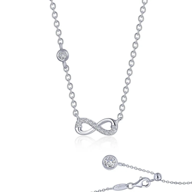 Ladies engraved necklace-0.36 CTW Infinity Necklace