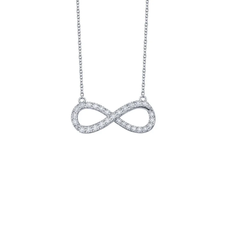 Ladies personalized necklace-0.33 CTW Infinity Necklace