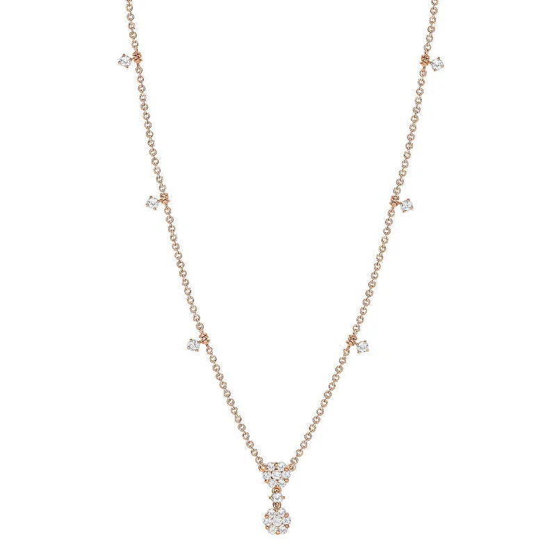 Ladies pearl necklace-Uneek Cascade Collection Drop Necklace