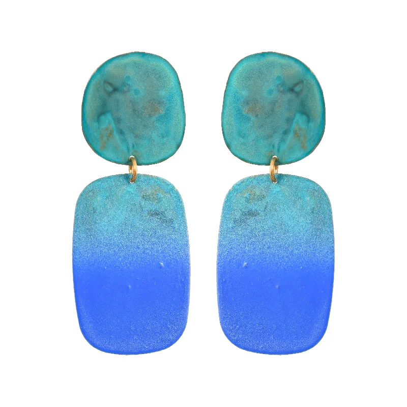 Ladies ear cuff earrings-Blue Keke Earrings