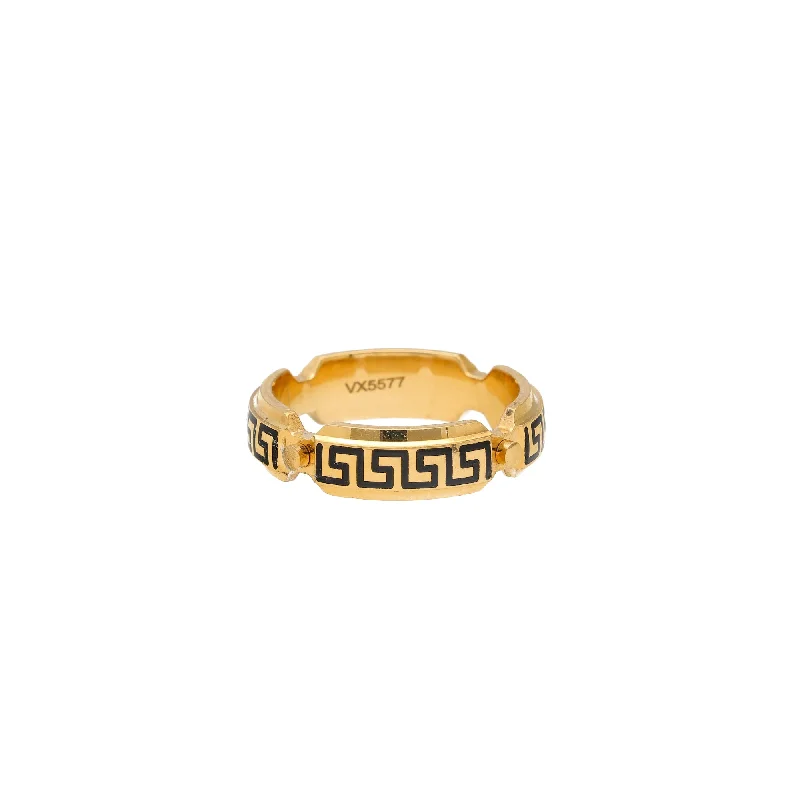 Ladies dainty ring-22K Yellow Gold Band Ring with Artisan Design (10.8gm)