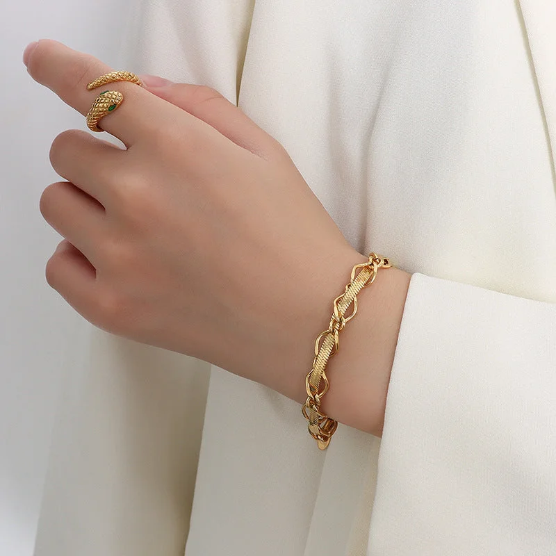 E278-Gold Bracelet 15 + 5cm