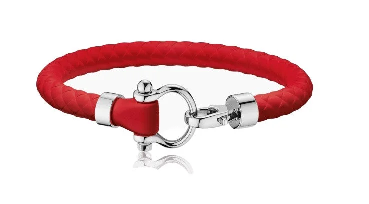 Ladies stacking bracelets-OMEGA Red Sailing Bracelet - L