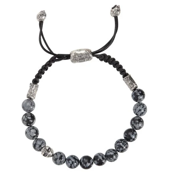 Ladies charm bangle set-JOHN VARVATOS Obsidian Bracelet