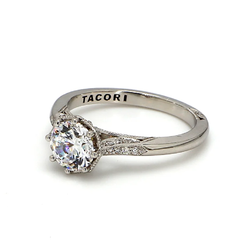 Ladies vintage style engagement rings-Simply TACORI Round Solitaire Engagement Ring