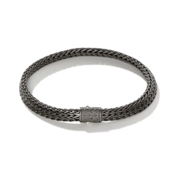 Ladies elegant bracelet-JOHN HARDY Men's Classic Chain Black Rhodium-Plated Sterling Silver Bracelet