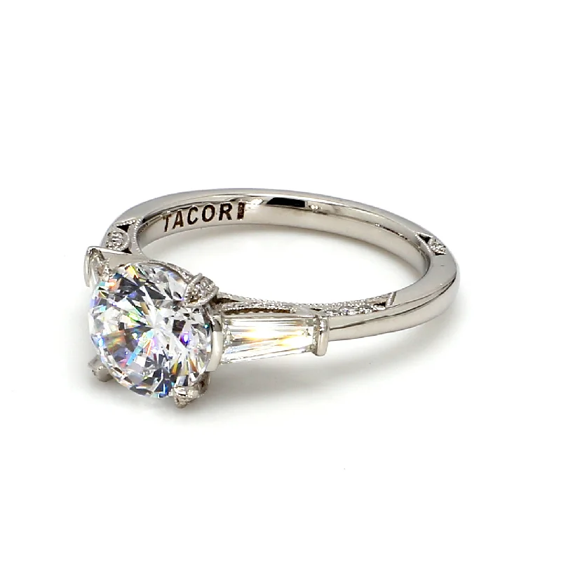 Ladies elegant diamond engagement rings-Simply TACORI RoyalT 3-Stone Engagement Ring