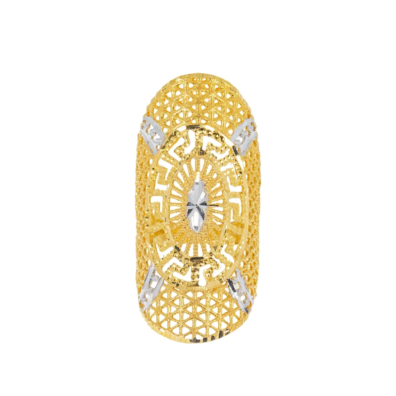 Ladies fashion ring-22K Yellow Gold & White Gold Ring (7gm)