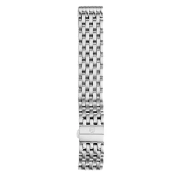 Ladies adjustable cuff bracelet-MICHELE 18mm Deco Seven-Link Stainless Steel Bracelet