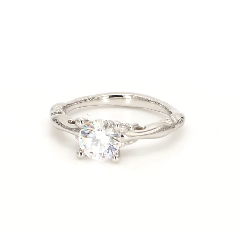 Ladies stackable engagement rings-Solitaire Engagement Ring