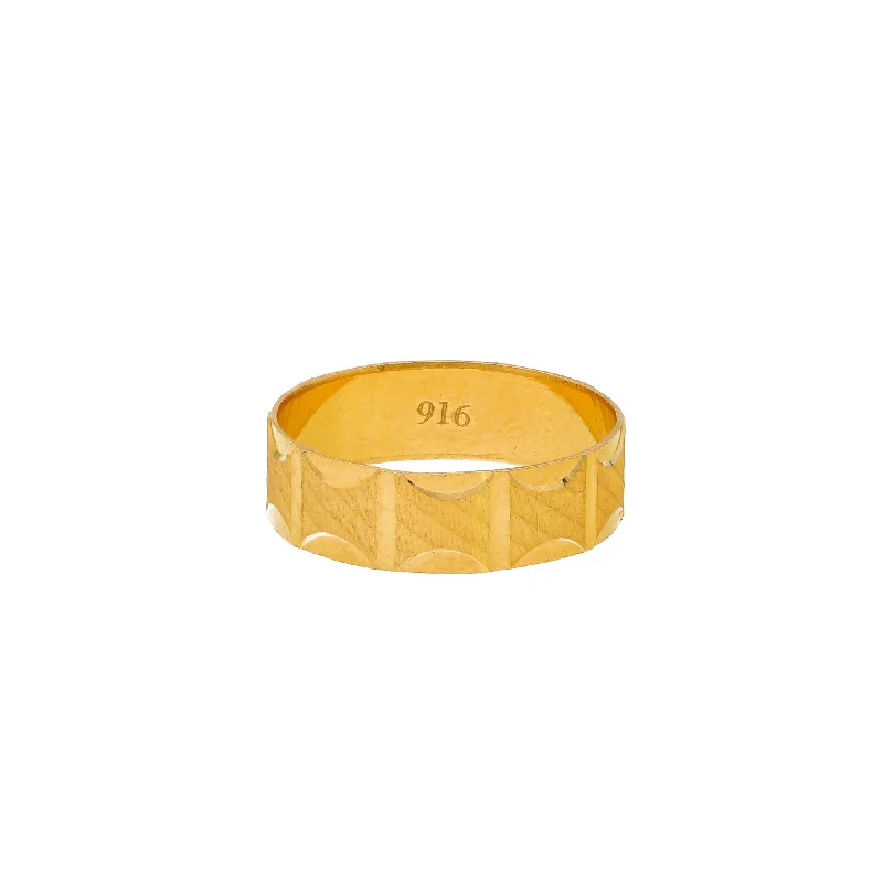 Ladies rose gold engagement ring-22K Yellow Gold Ring (3.5gm)