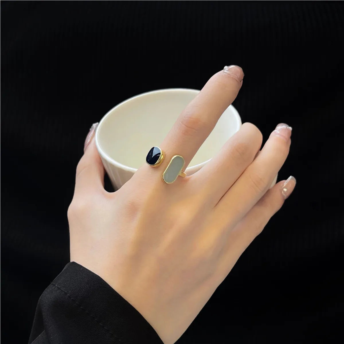 Ladies promise ring-Basic Geometric Alloy Enamel Women's Rings