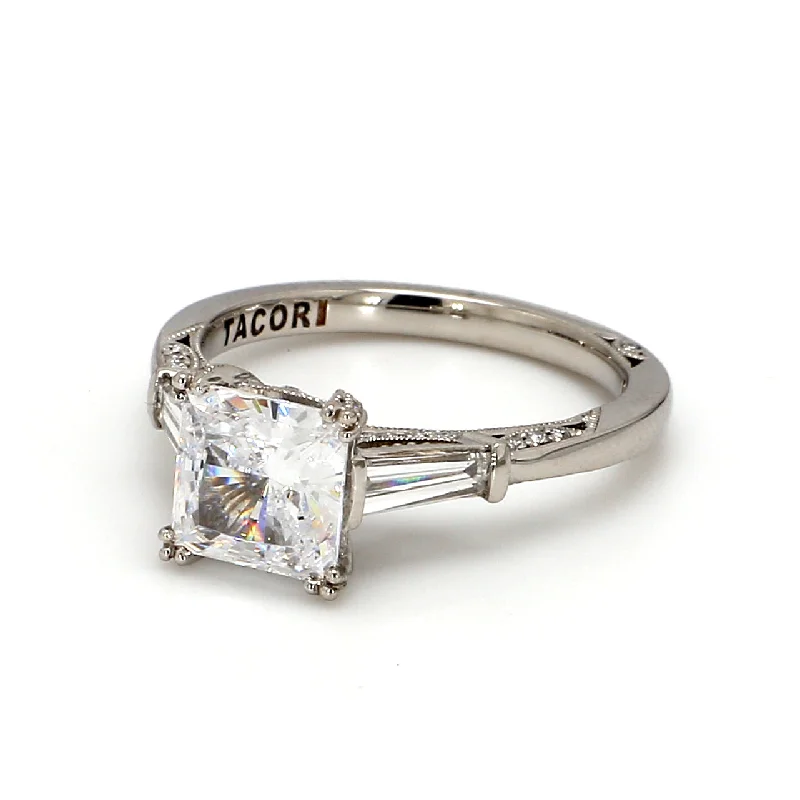 Ladies engagement rings with aquamarine-Simply TACORI RoyalT 3-Stone Engagement Ring