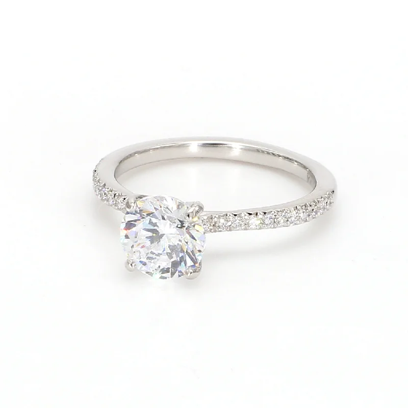 Ladies unique engagement rings-Pave Engagement Ring