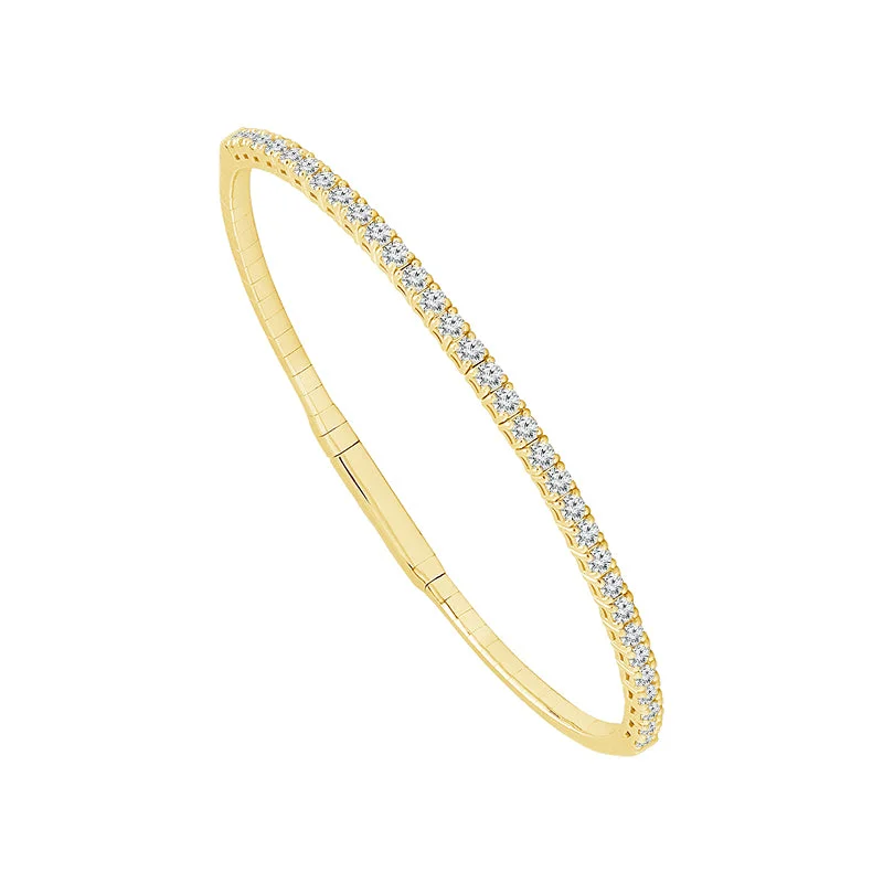 Ladies gold chain bracelet-Flexible Diamond Bracelet