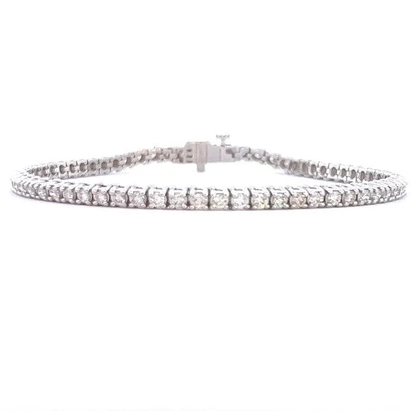 Ladies silver-plated bracelet-Diamond Tennis Bracelet