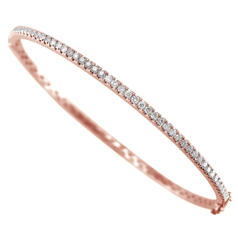 Ladies silver chain bracelet-Diamond Bangle Bracelet