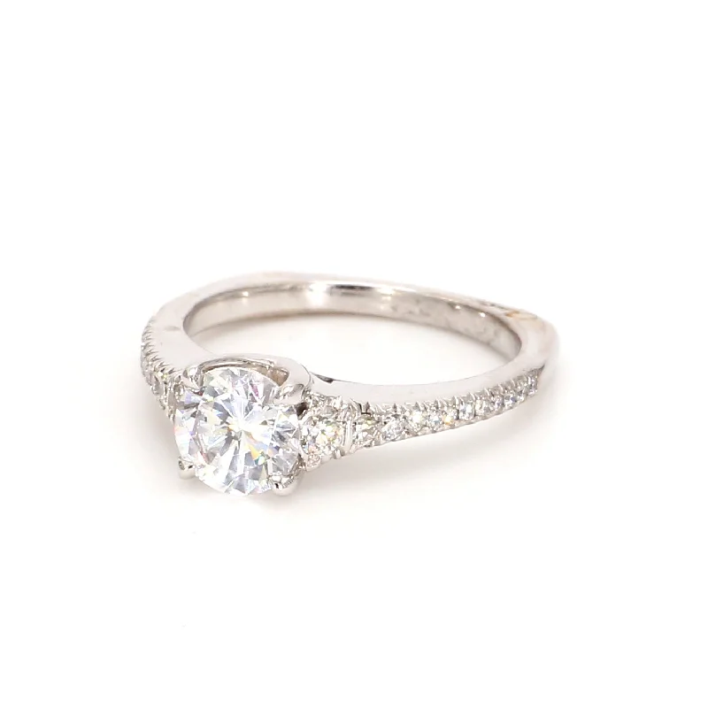 Ladies unique engagement rings-Pave Engagement Ring