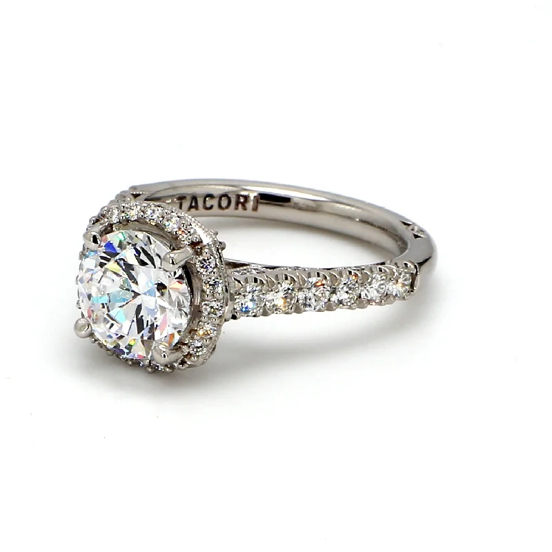 Ladies custom engagement rings-TACORI Petite Crescent Engagement Ring