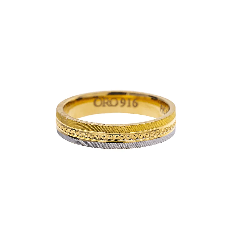 Ladies halo ring-22K Yellow Gold Ring (5.2gm)