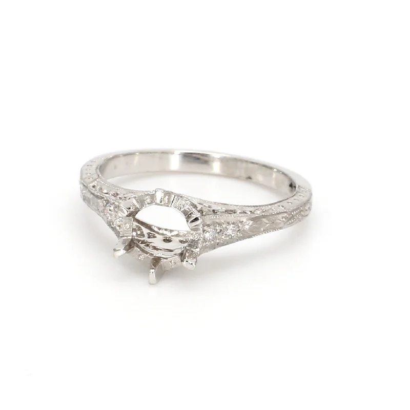 Ladies budget-friendly engagement rings-Vintage Engagement Ring