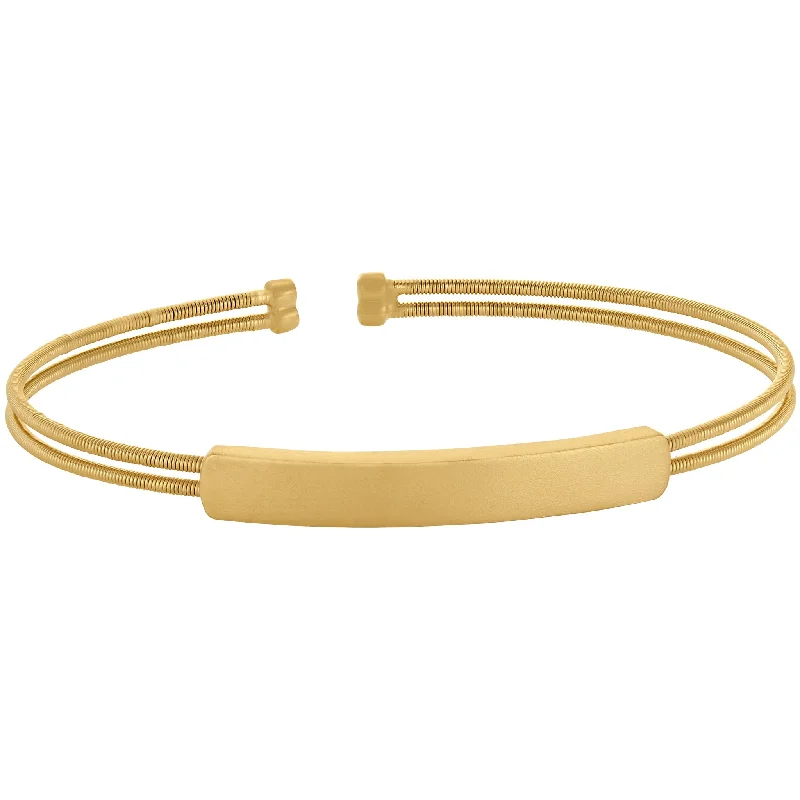 Ladies adjustable bangles-Engraveable Flexible Cable Bracelet