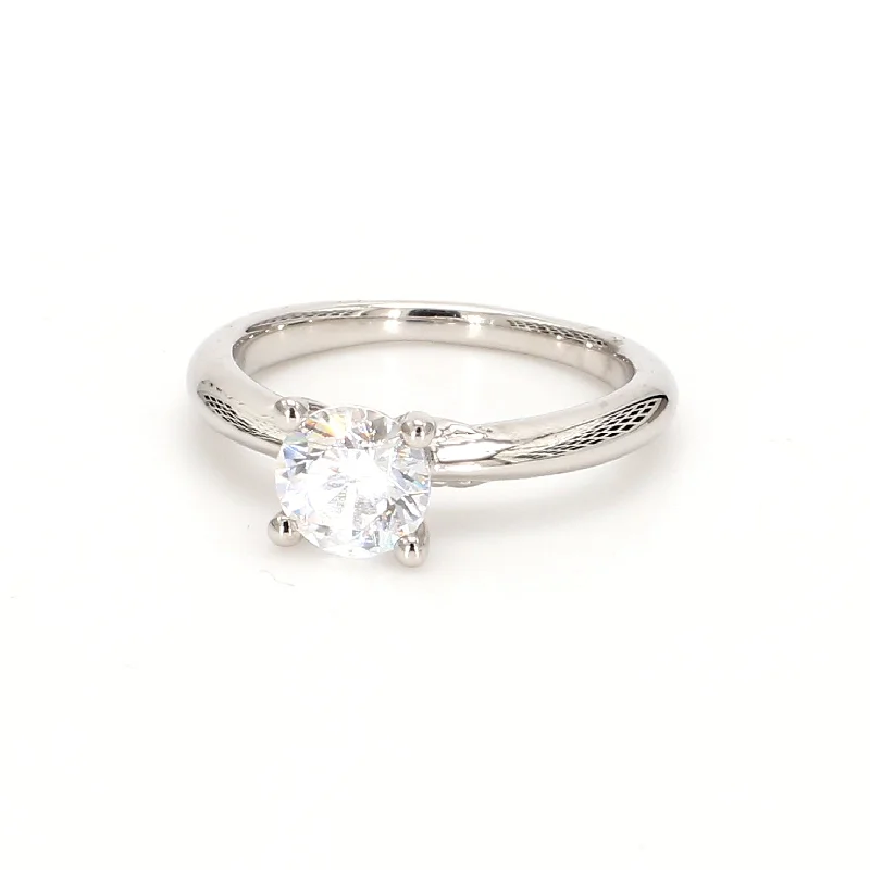 Ladies minimalist engagement rings-Solitaire Engagement Ring