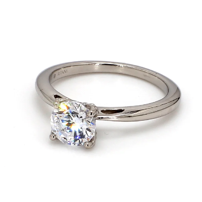 Ladies three-stone engagement rings-Solitaire Engagement Ring