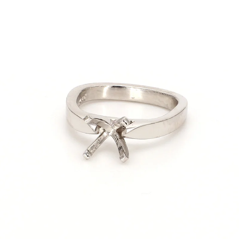 Ladies engagement rings with a twist-Solitaire Engagement Ring