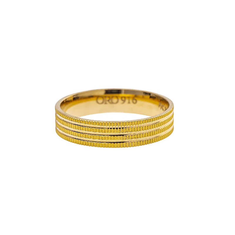 Ladies geometric ring-22K Yellow Gold Ring (5.4gm)