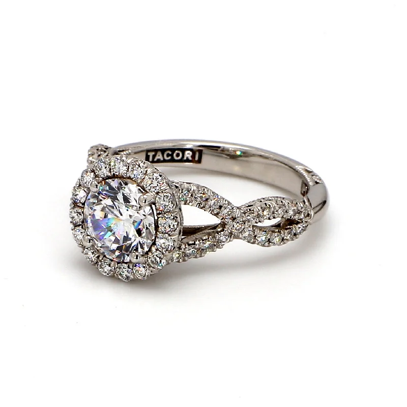 Ladies unique engagement rings-TACORI Petite Crescent Engagement Ring