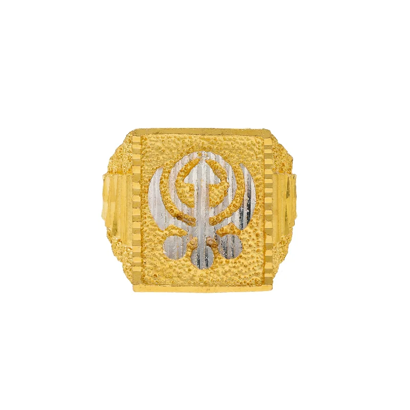 Ladies ring with diamonds-22K Yellow Gold Ring (16.5gm)