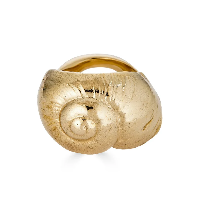 Ladies promise rings for her-Moon Snail Cocktail Ring