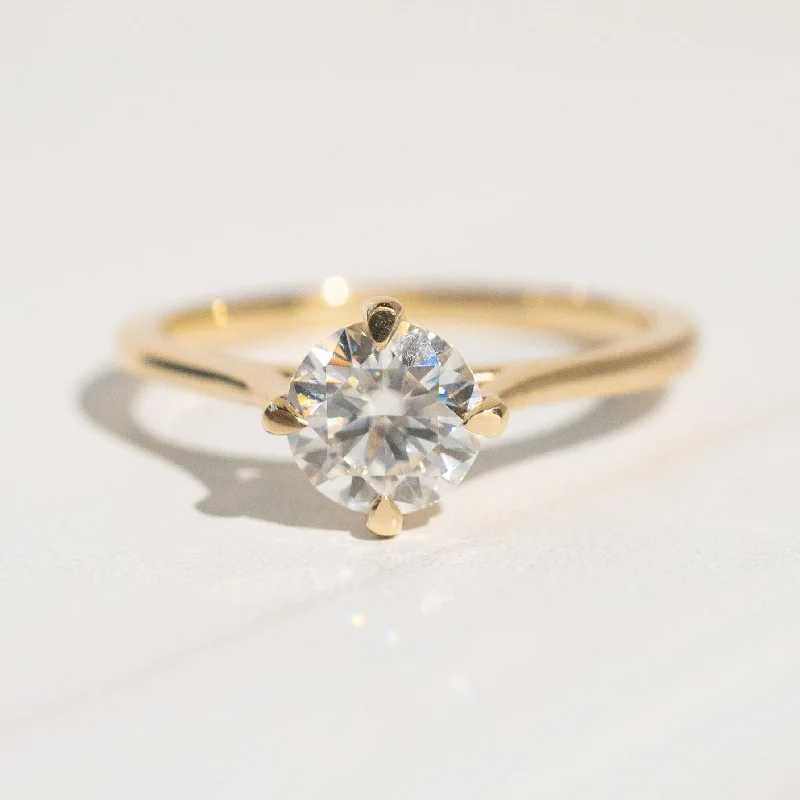 Ladies promise ring-Sequoia Ring with Moissanite